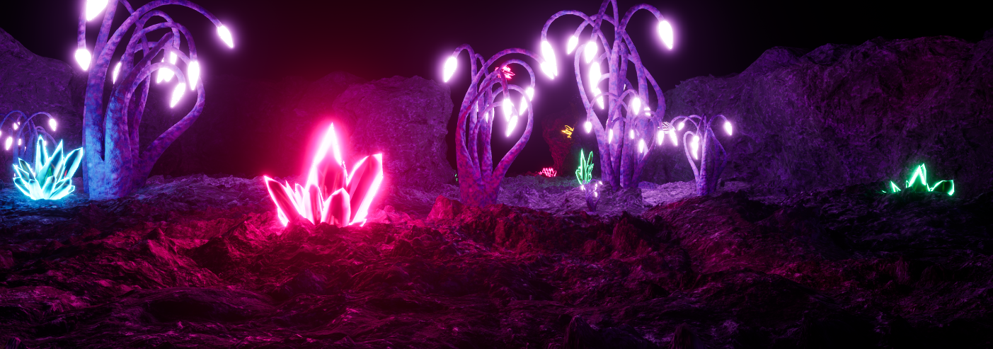 Bioluminescent Alien Cave